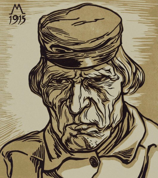 Portret van een Zeeuwse boer  by Simon Moulijn - Hand-Painted Oil Painting Reproduction