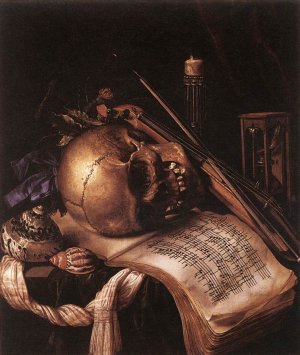 Vanitas by Simon Renard De Saint-Andre Oil Painting