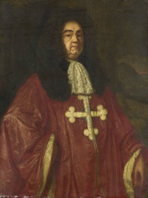 Portrait of Johannes Camprich van Cronefelt, Knight of the Order of St. Maurice and St. Lazarus, Imperial German Ambassador to The Hague by Simon Ruys Oil Painting