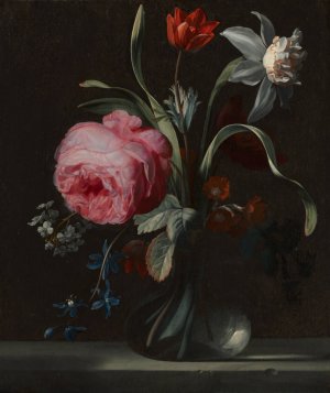 Flowers in a Vase by Simon Verelst Oil Painting