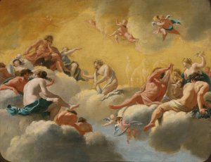 Assembly Of The Gods by Simon Vouet Oil Painting