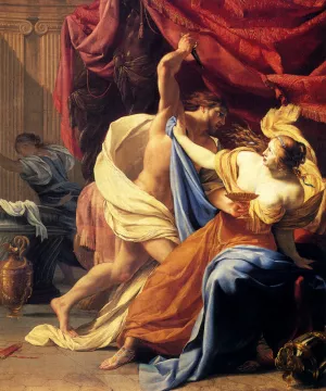 Lucretia And Tarquin by Simon Vouet - Oil Painting Reproduction