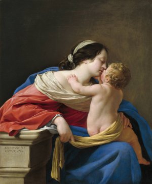 Madonna and Child by Simon Vouet Oil Painting