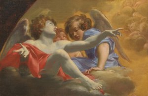 Model for Altarpiece in St. Peter's by Simon Vouet Oil Painting