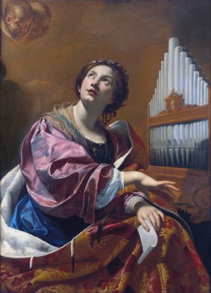 Saint Cecilia by Simon Vouet Oil Painting