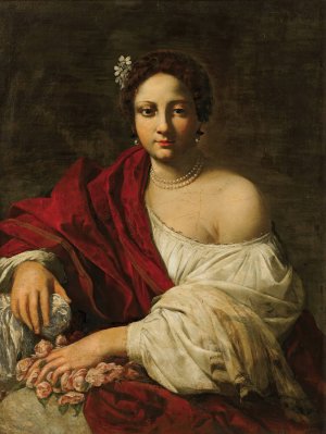 Saint Dorothy by Simon Vouet Oil Painting
