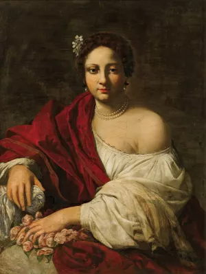 Saint Dorothy by Simon Vouet Oil Painting