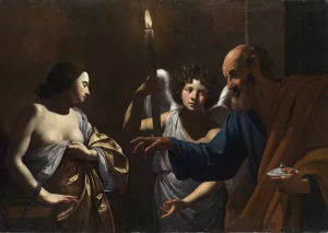 Saint Peter Visiting Saint Agatha In Prison by Simon Vouet Oil Painting