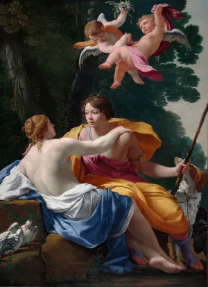 Venus and Adonis by Simon Vouet Oil Painting