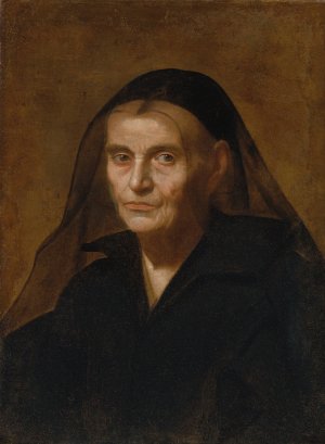 Portrait of a widow by Simone Cantarini Oil Painting
