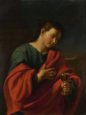 Saint John the Evangelist by Simone Cantarini Oil Painting