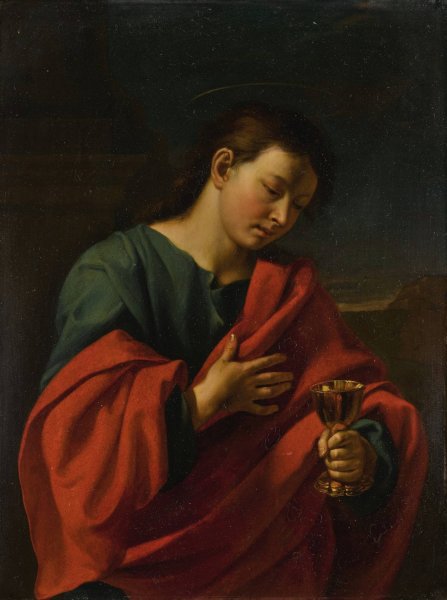Main Product Photo of Saint John the Evangelist Painting by Simone Cantarini