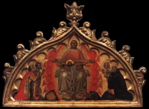 Throne of Grace with Four Saints by Simone Dei Crocefissi - Oil Painting Reproduction
