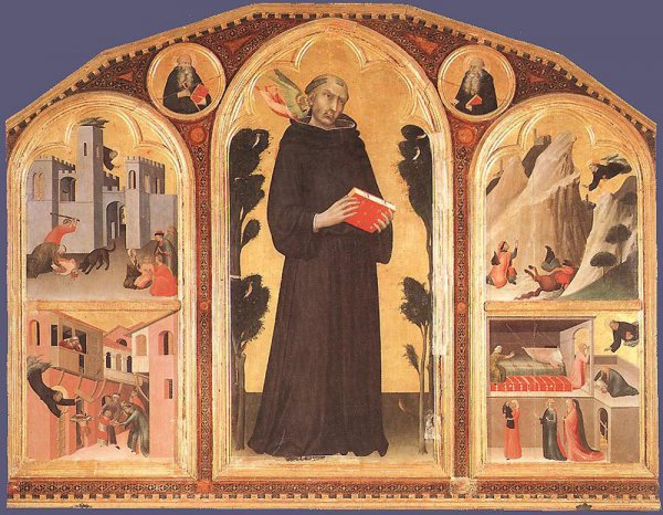 Blessed Agostino Novello Altarpiece by Simone Martini - Hand-Painted Oil Painting Reproduction