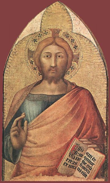 Main Product Photo of Blessing Christ Painting by Simone Martini