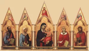 Boston Polyptych Oil painting by Simone Martini