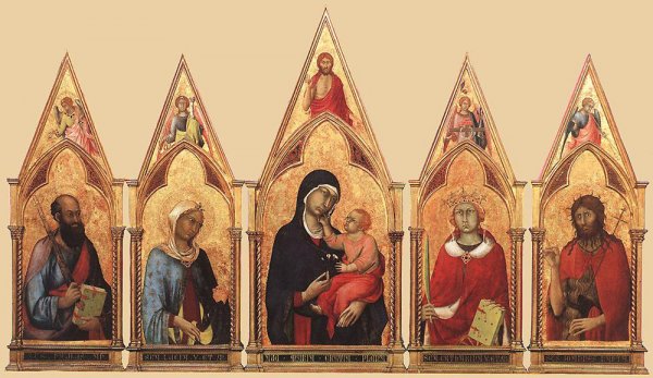 Boston Polyptych by Simone Martini - Hand-Painted Oil Painting Reproduction
