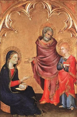 Christ Returning to His Parents painting by Simone Martini