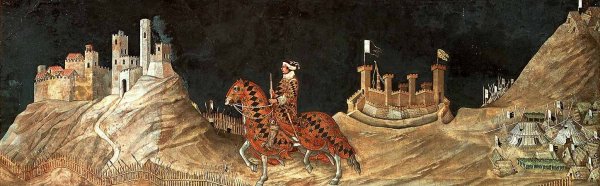 Main Product Photo of Equestrian portrait of Guidoriccio da Fogliano Painting by Simone Martini