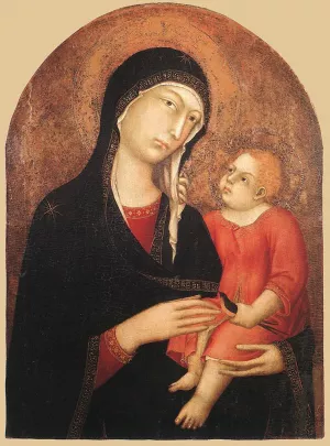 Madonna and Child (from Castiglione d'Orcia) by Simone Martini Oil Painting