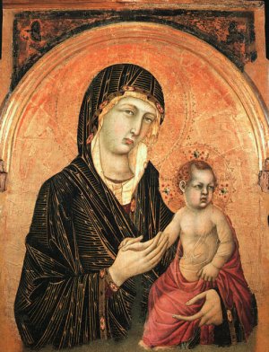 Madonna and Child no. 583 by Simone Martini Oil Painting