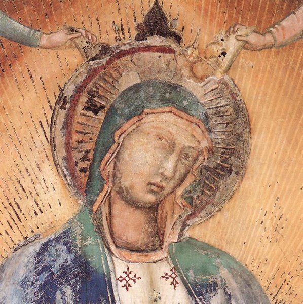 Madonna in Glory with Musician Angels Detail by Simone Martini - Hand-Painted Oil Painting Reproduction