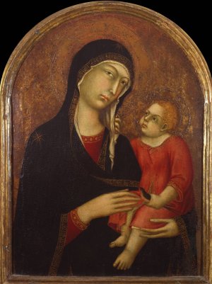 Madonna with Chid by Simone Martini Oil Painting