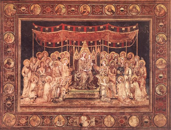 Main Product Photo of Maesta Madonna with Angels and Saints 2 Painting by Simone Martini