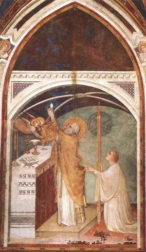 Miraculous Mass by Simone Martini Oil Painting