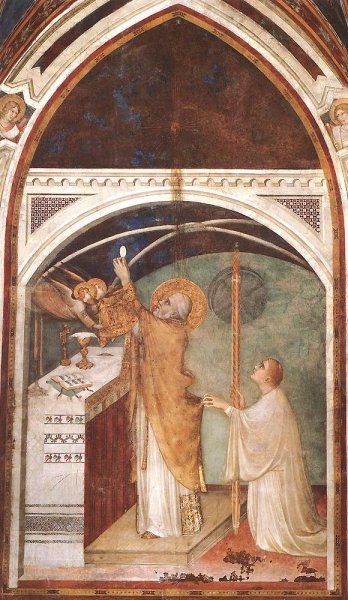 Miraculous Mass by Simone Martini - Hand-Painted Oil Painting Reproduction