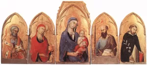 Orvieto Polyptych Oil painting by Simone Martini