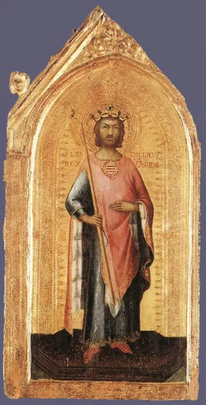 St Ladislaus, King of Hungary by Simone Martini Oil Painting