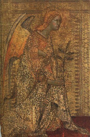 The Angel of the Annunciation by Simone Martini Oil Painting