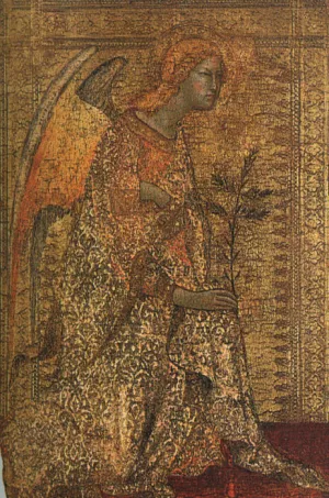The Angel of the Annunciation by Simone Martini Oil Painting