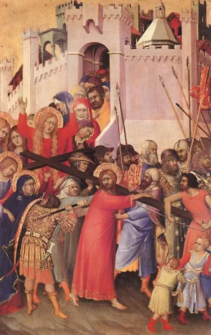 The Carrying of the Cross by Simone Martini - Oil Painting Reproduction
