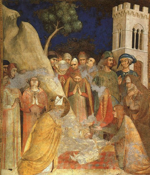 The Miracle of the Resurrected Child by Simone Martini - Hand-Painted Oil Painting Reproduction