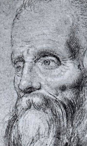 Head of an Old Bearded Man by Simone Peterzano - Hand-Painted Oil Painting Reproduction