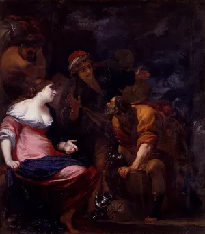 Laban Searching For The Household Idols by Simone Pignoni Oil Painting