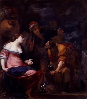 Laban Searching For The Household Idols Oil painting by Simone Pignoni