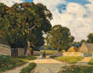 On The Tewkesbury Road by Sir Alfred East Oil Painting