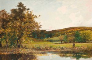 The Fly-Fisherman by Sir Alfred East Oil Painting