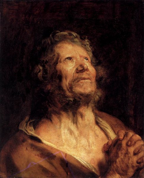 Main Product Photo of An Apostle with Folded Hands Painting by Sir Anthony Van Dyck