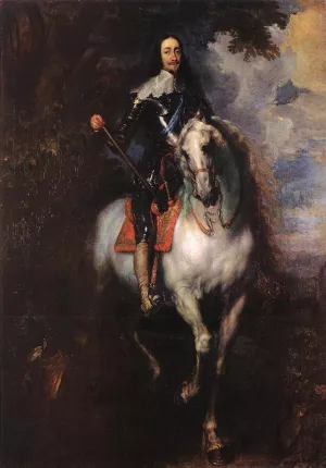 Equestrian Portrait of Charles I, King of England by Sir Anthony Van Dyck - Oil Painting Reproduction