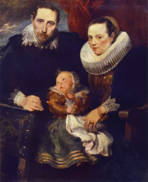 Family Portrait by Sir Anthony Van Dyck Oil Painting