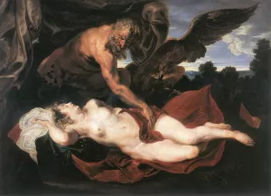 Jupiter and Antiope by Sir Anthony Van Dyck Oil Painting