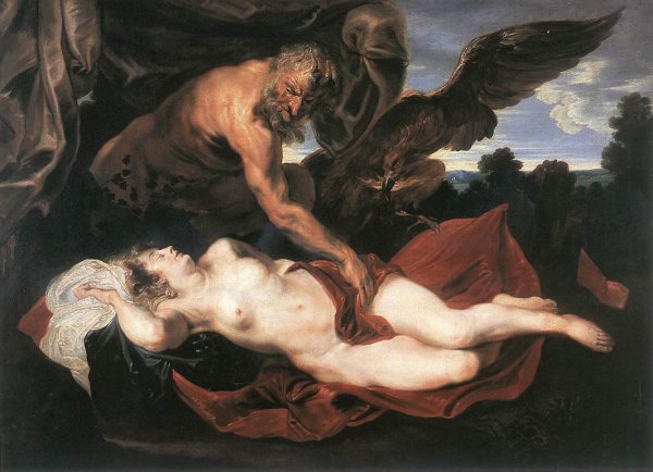Main Product Photo of Jupiter and Antiope Painting by Sir Anthony Van Dyck