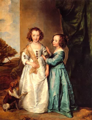 Philadelphia and Elizabeth Wharton Oil painting by Sir Anthony Van Dyck