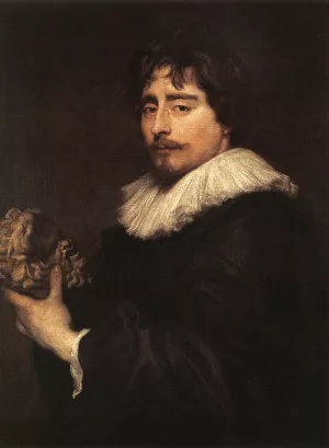 Porrtrait of the Sculptor Duquesnoy by Sir Anthony Van Dyck Oil Painting