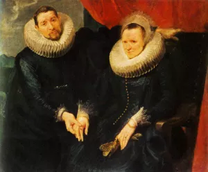 Portrait of a Married Couple by Sir Anthony Van Dyck - Oil Painting Reproduction
