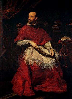 Portrait of Cardinal Guido Bentivoglio by Sir Anthony Van Dyck Oil Painting